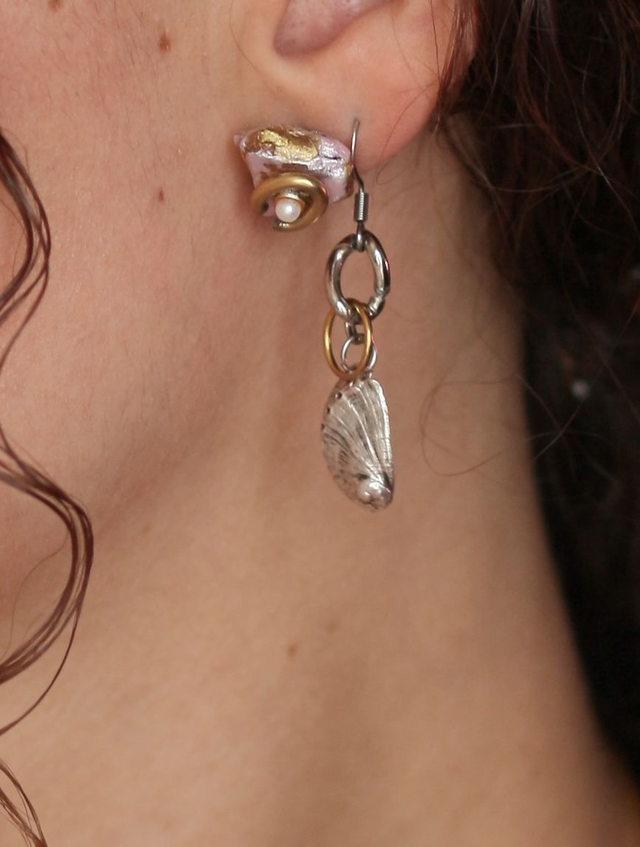 &#039;melt&#039; mono earring