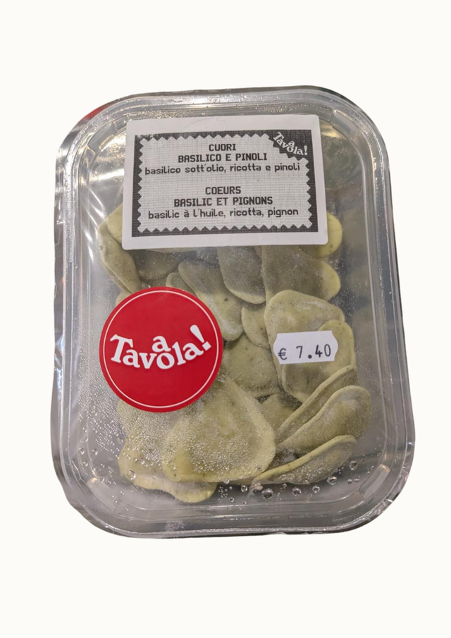 Ravioli basilic et pignons