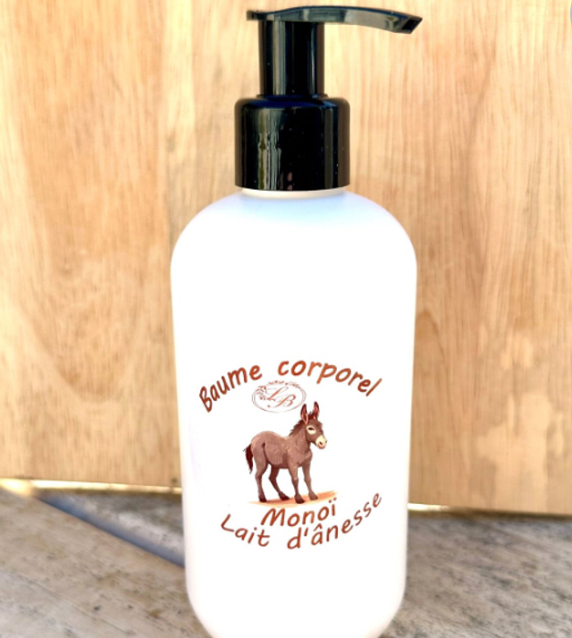 Lait corporel au lait d’ânesse bio 250 ml monoï