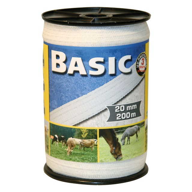 Corral Basic Fence Tape White 200M x 20M