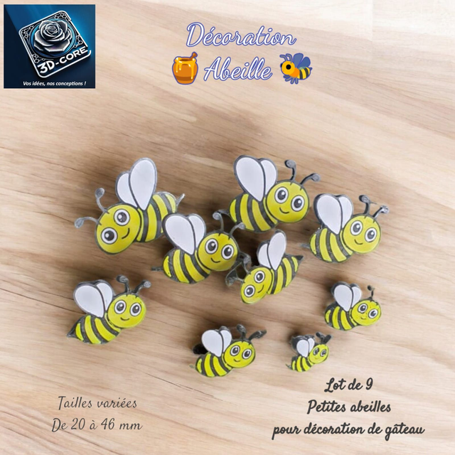 Décoration gâteau &quot;ABEILLE&quot; (lot 12)