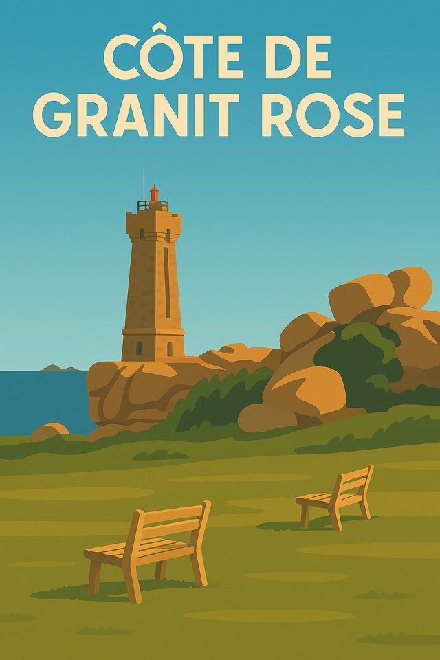 Affiche photo – Côte de granit rose