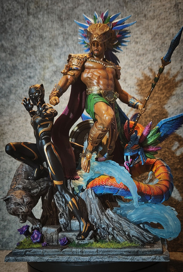 w Diorama résine Black Panther &quot;wakanda forever&quot;