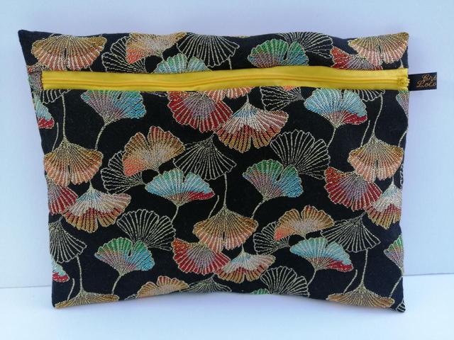 Pochette zippée XL coton