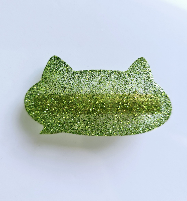 BARRETTE VERT A PAILLETTES