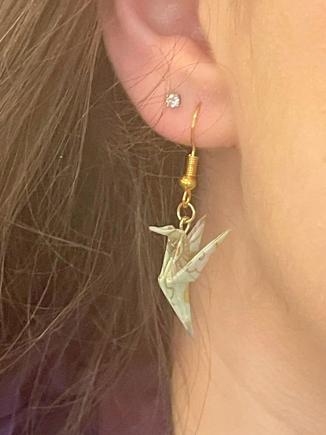 Boucles d'oreilles courtes "Colibri"