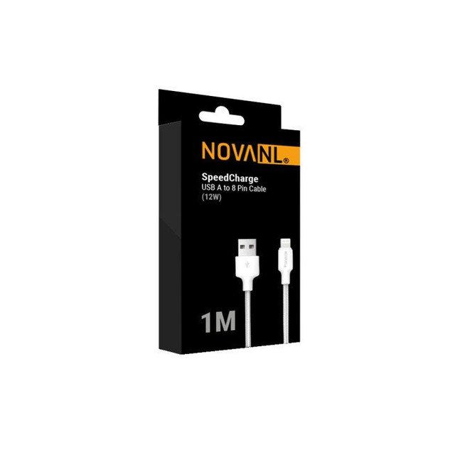 NOVANL SpeedCharge USB A to 8 Pin Cable 12W (1M) White