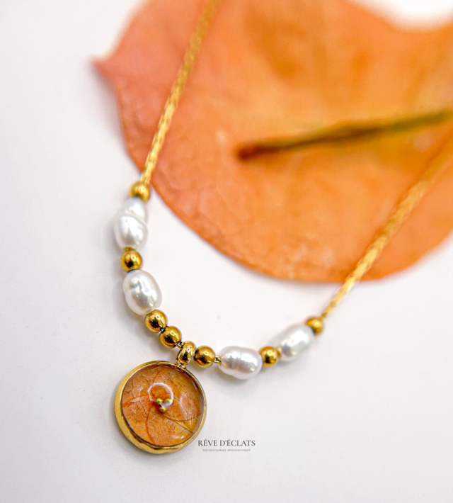 Collier - Pétale de rose