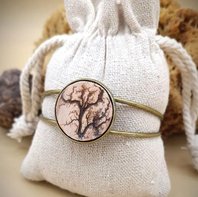 Manchette ajustable bronze en érable 