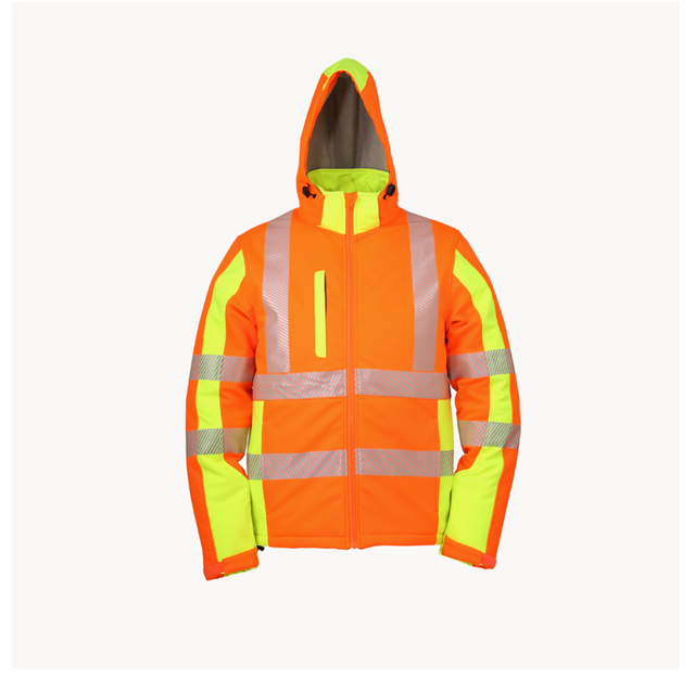 LeiKaTex® | Softshelljacke | Warnschutz -warnorange / neongelb | Winter