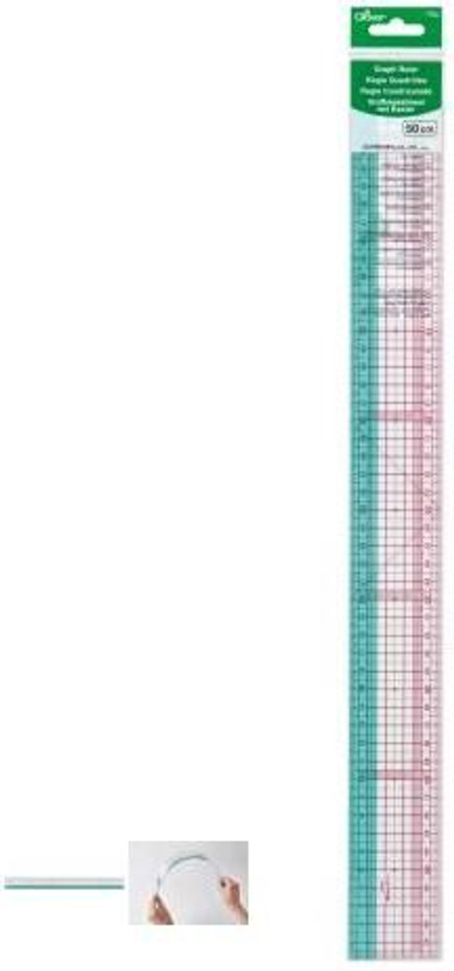 Règle japonnaise quadrillée en 50 cm 