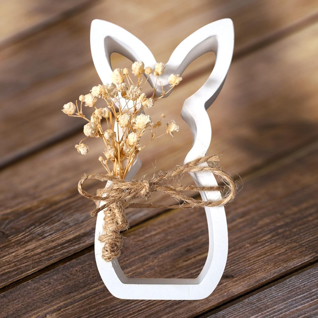 Dekohase mit Trockenblumen