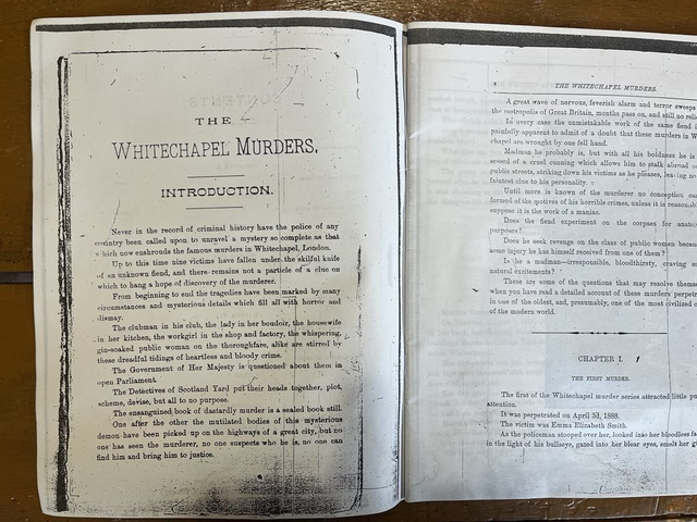 The History of the Whitechapel Murders (1888 facsimile)