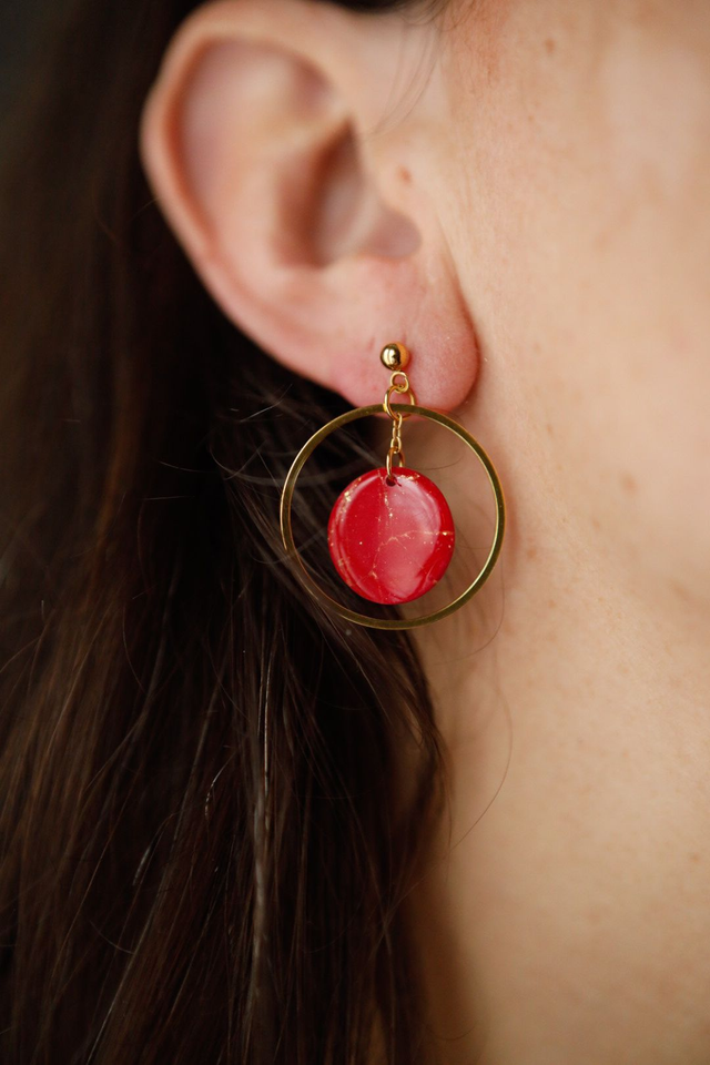 Boucles d'Oreilles Noël Chaleureux