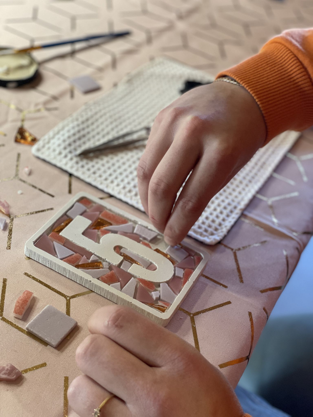 Kit "Numéro de maison en mosaïque" 8 camaïeus de 0 à 9