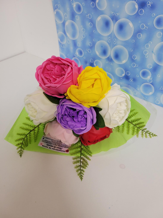 Bouquet fleur de savon Pivoine 