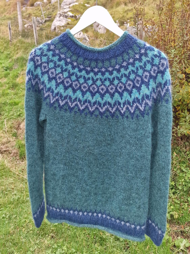 Dark Teal Icelandic Jumper