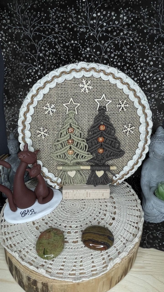 Couronnes de Noel sur socle