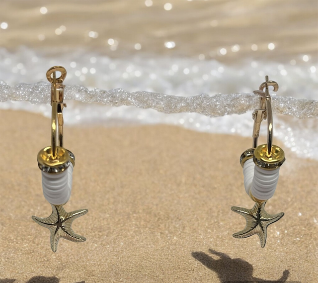 Boucles d'oreilles créoles étoile mer