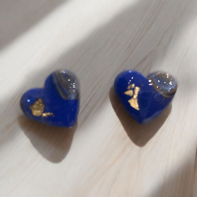 PETITS COEURS BLEU/OR