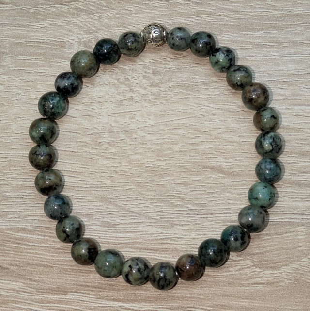 Bracelet "Turquoise africaine" 6mm BR-044