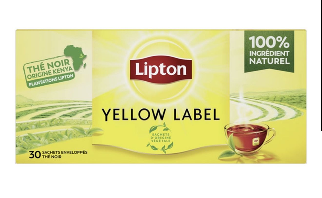 Thé Noir Yellow Label Origine Kenya LIPTON 30 sachets