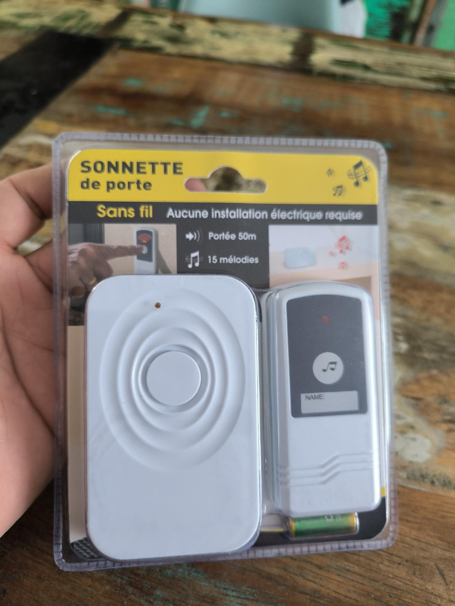 SONNETTE DE PORTE SANS FIL 