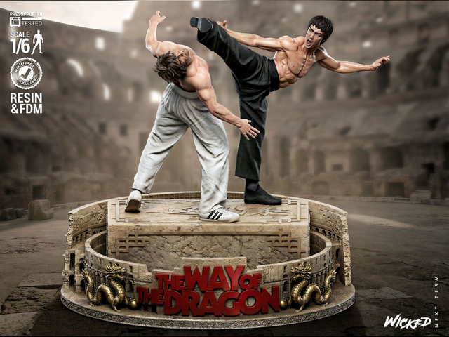 DIORAMA LA FUREUR DU DRAGON Bruce Lee &amp; Chuck Norris série movie