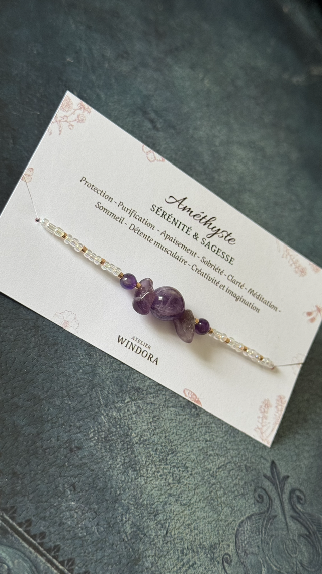 Bracelet élastique | Améthyste 3
