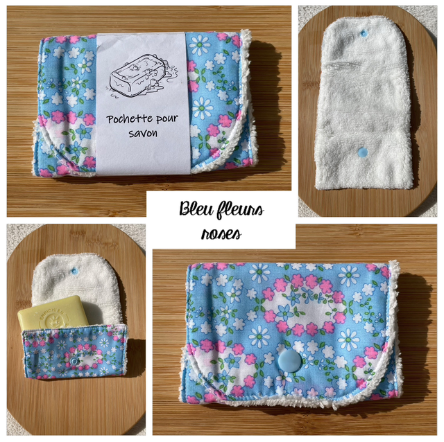 Pochette pour savon (bleu)