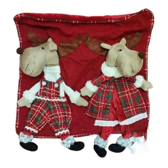 NATALE SET N. 2 FEDERE CUSCINI RENNE
