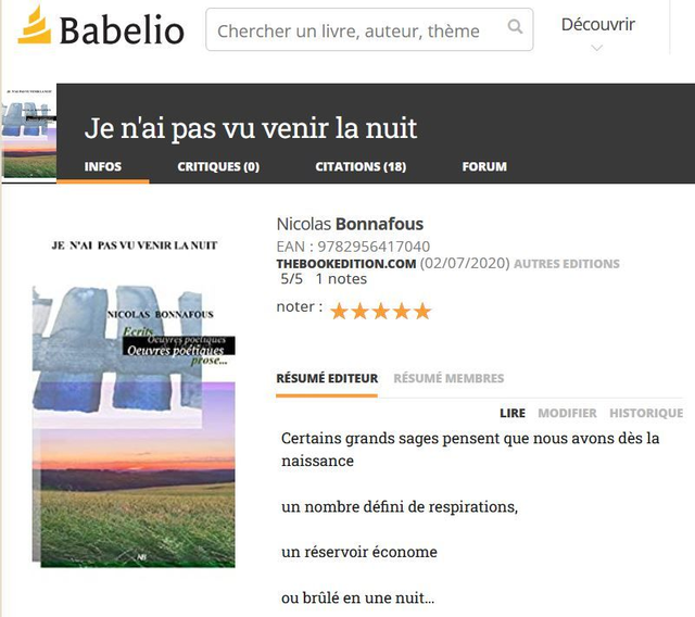 Je n'ai pas vu venir la nuit