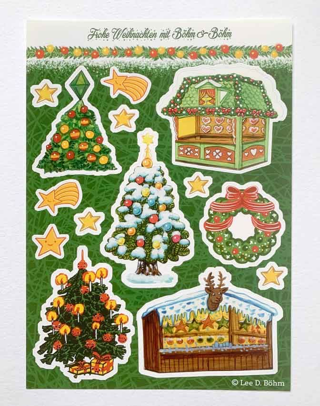 Stickersheet "Frohe Weihnachten - Weihnachtsbaum" / "Merry Christmas - Christmas Tree"