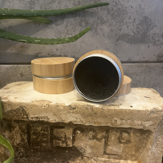 Charcoal and tallow cleansing balm