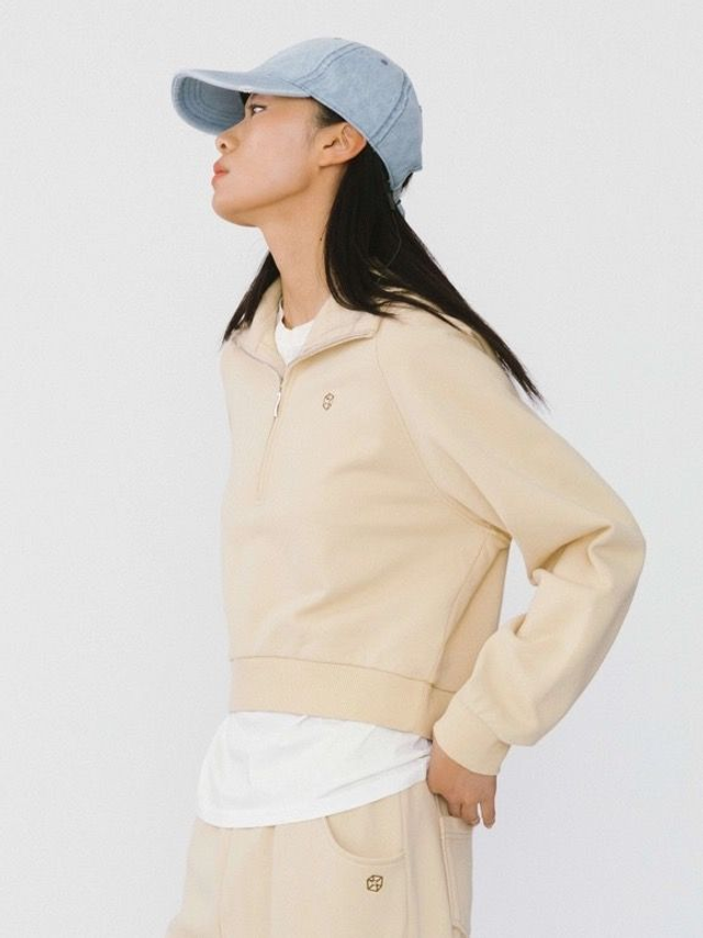 100% Cotton Two-Piece Leisure Suit - Apricot