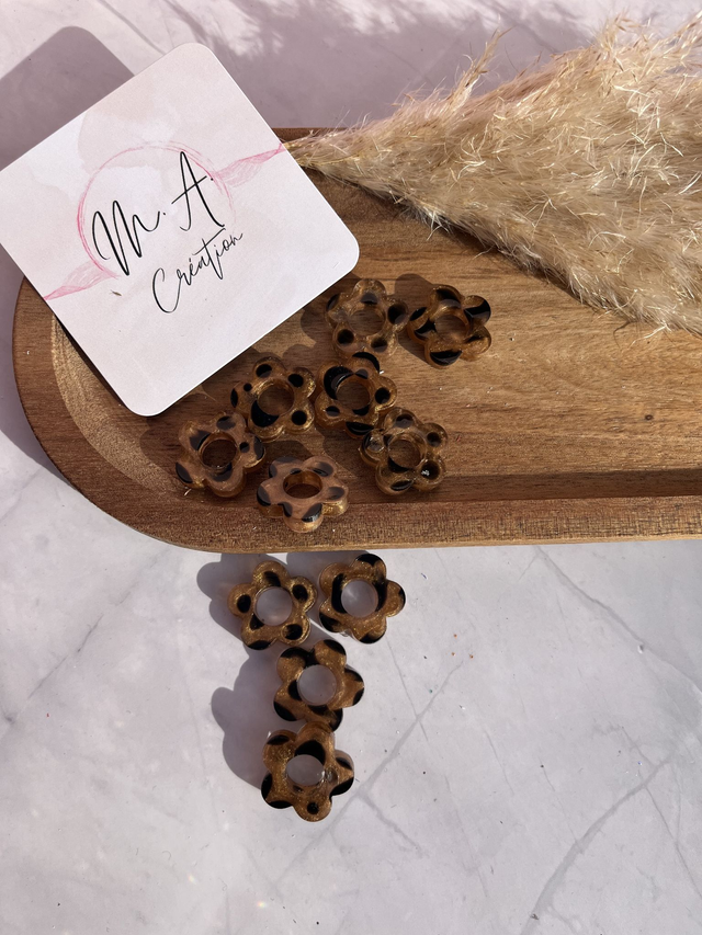 Pampilles résine tachetée