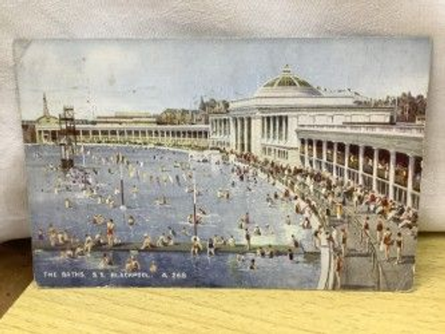 The Baths, South Shore, Blackpool, Lancashire, Posted 1948 Progress Series vintage postcard Our Ref No. R415 £2.25