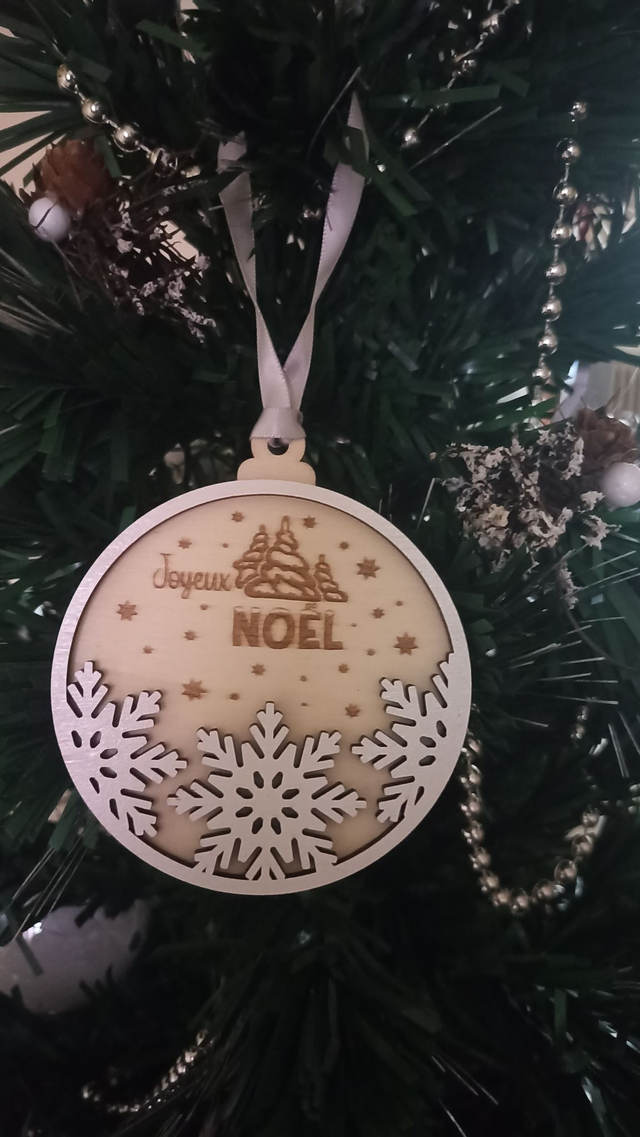 Boule - Joyeux Noël - Flocons