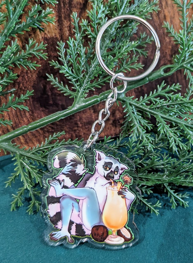 Lemur keychain
