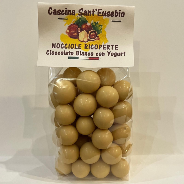 Nocciole Ricoperte Cioccolato Bianco con Yogurt