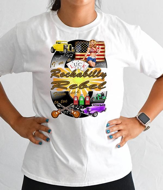 Rockabilly Rebel - Tee - White