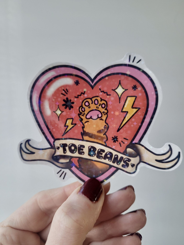 Toe Beans Appreciation Holographic Sticker