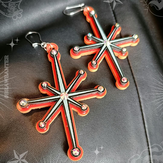 Large Atomic Starburst - Earrings