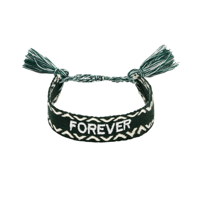 Armband Woven Forever Groen – Vriendschapsarmband One Size