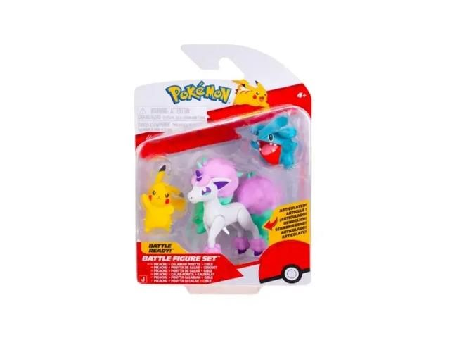 Pokemon: Pikachu Gible &amp; Ponyta Battle Feature Figures