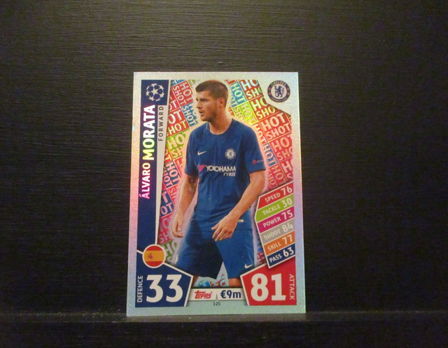 Alvaro Morata - UEFA Champions League Match Attax 2017/18 Original Trading Card #125