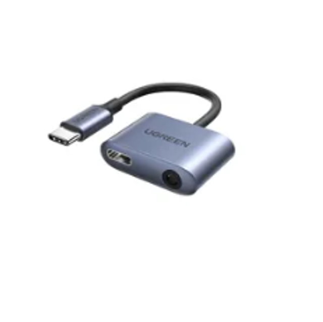 USB C to 3.5mm Audio Adapter with power supply