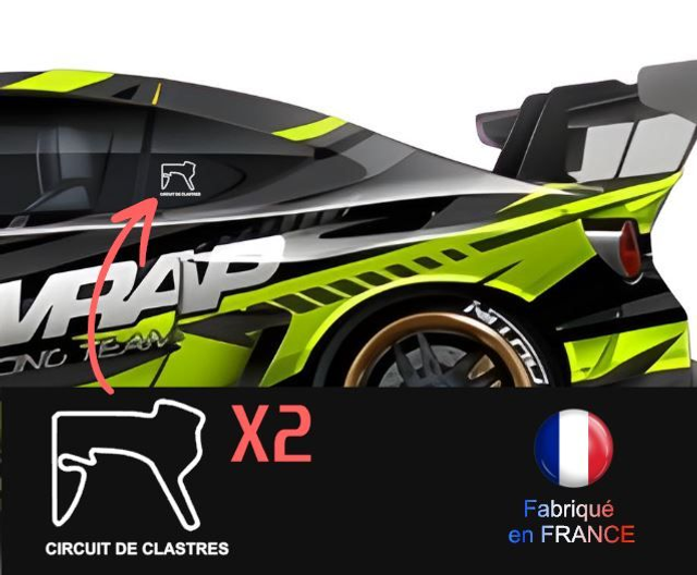 Stickers circuit CLASTRES autocollant 10CM