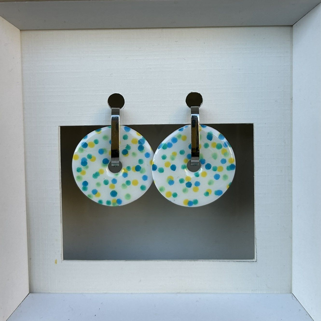 Maxi Juliette| Motifs Pois bleu vert jaune