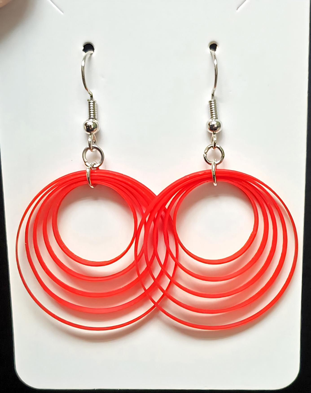 Boucles d'oreilles aux cinq spirales 